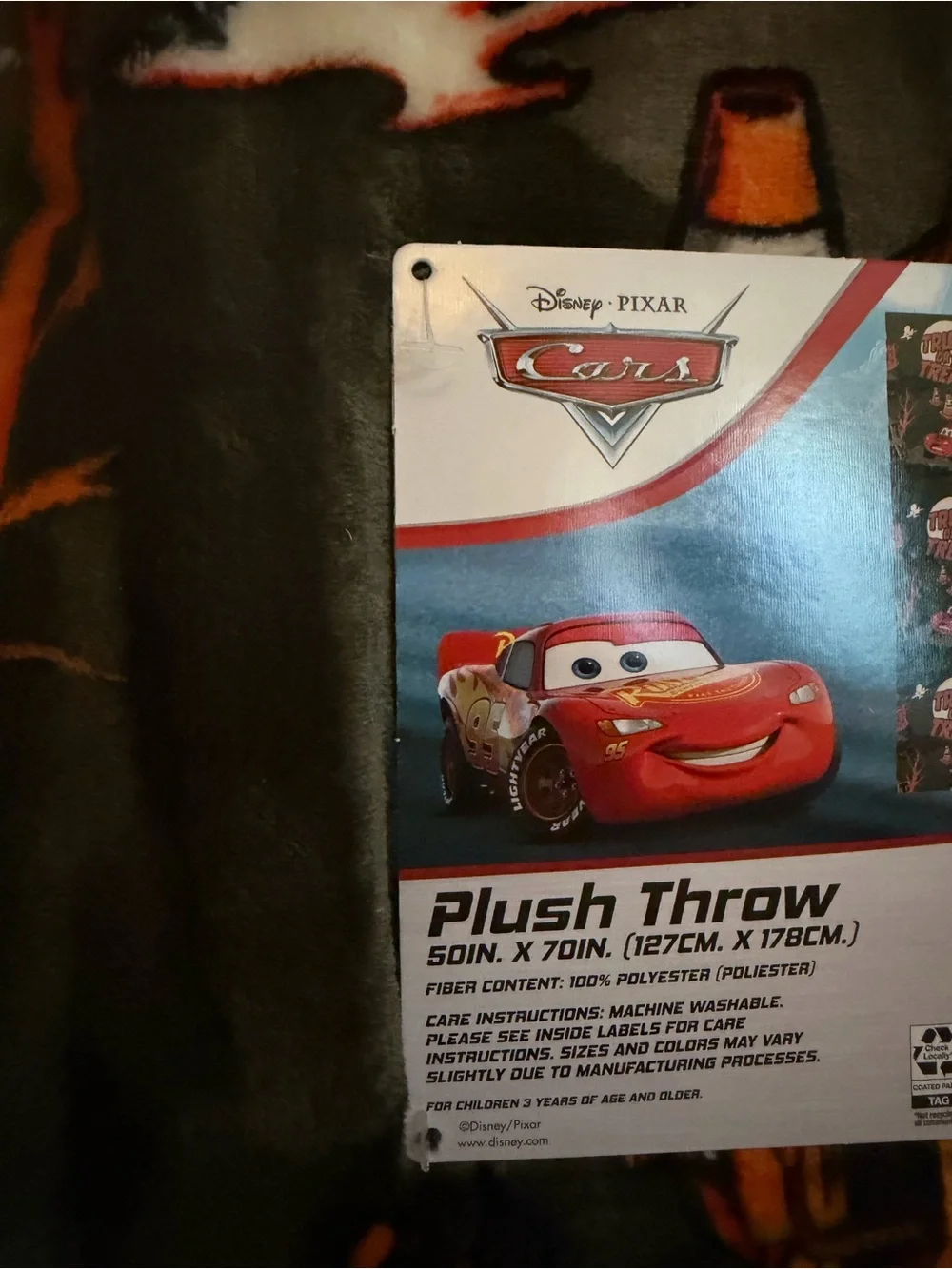 Disney Cars 'Fright This Way' Plush Throw Blanket